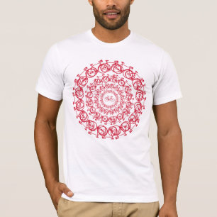 sports cycling red-Bikes mandala T-Shirt