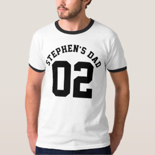 Sports Dad Personalised Kid's Name Jersey Baseball T-Shirt
