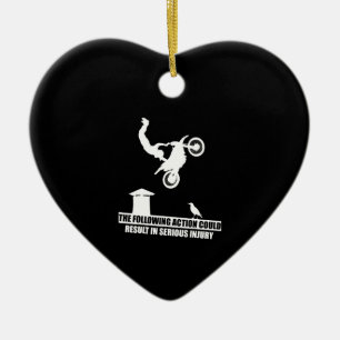 Sports Dirt Bike Motorcycles Lover Gift Ceramic Tree Decoration