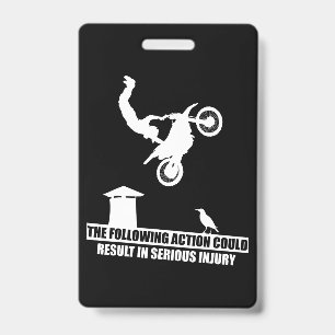Sports Dirt Bike Motorcycles Lover Gift ID Badge