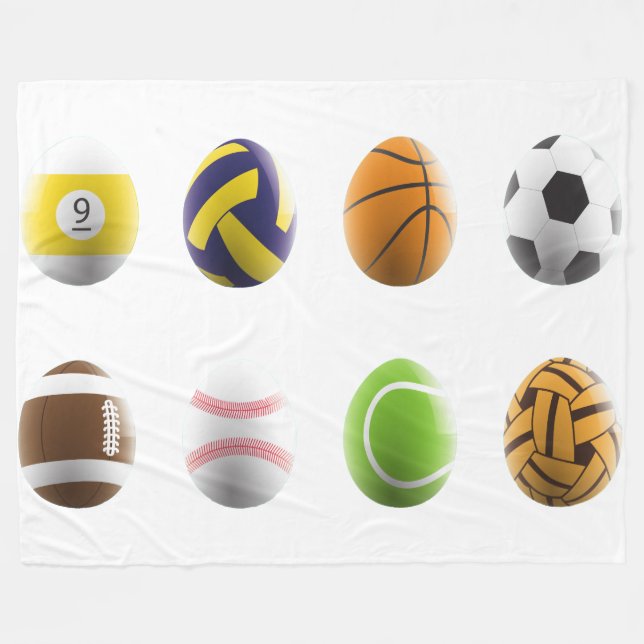 sports easter eggs blanket (Front (Horizontal))