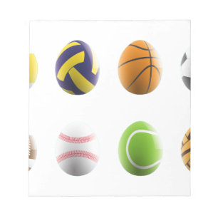 sports easter eggs notepad