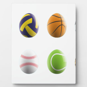 sports easter eggs plaque