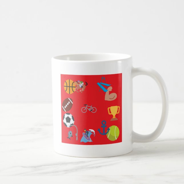 sports emoji coffee mug (Right)