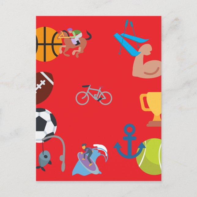sports emoji postcard (Front)