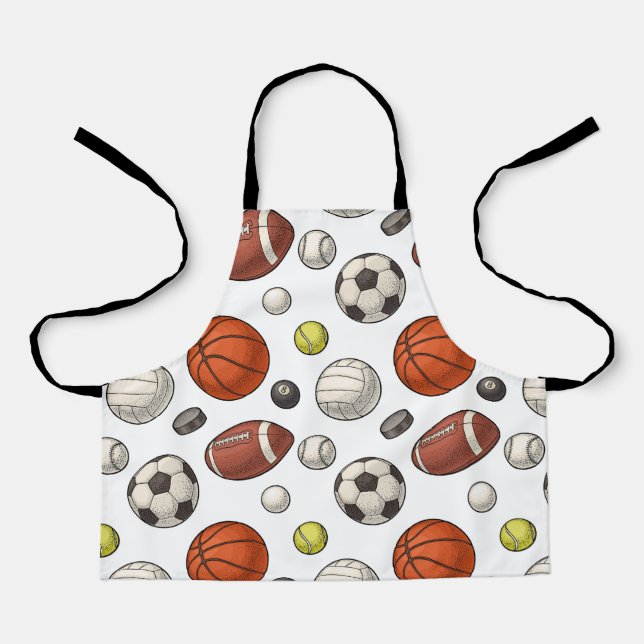 Sports Equipment Pattern Apron (Front)