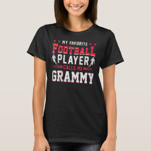 Sports Fan American Football Player Grammy Footbal T-Shirt