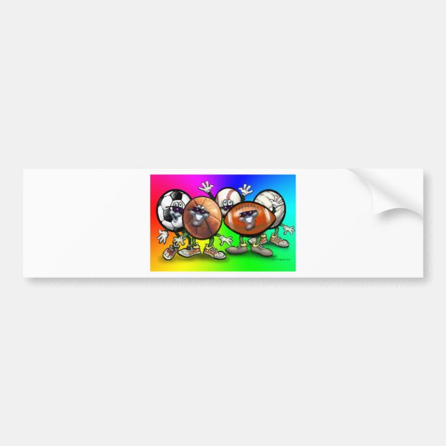 Sports Fan Bumper Sticker (Front)