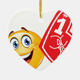 sports fan emoji ceramic tree decoration