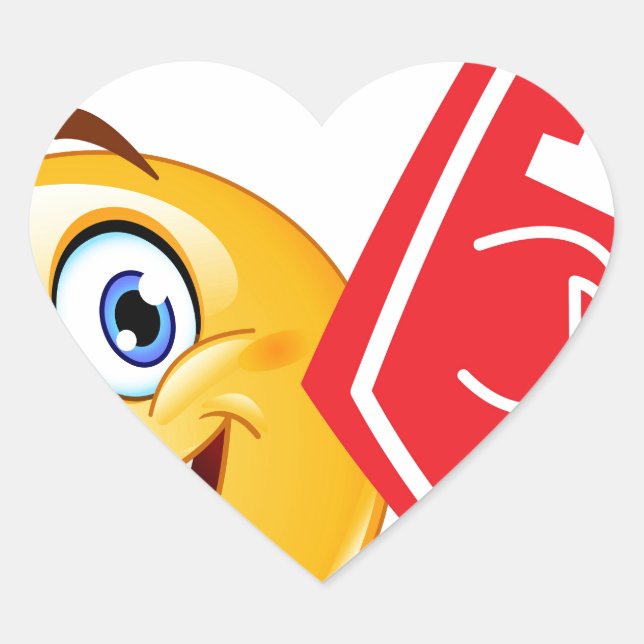 sports fan emoji heart sticker (Front)