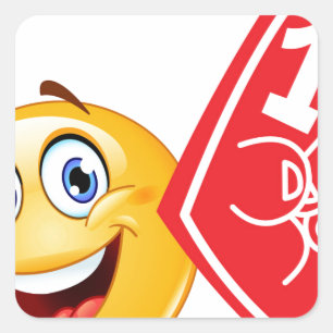 sports fan emoji square sticker