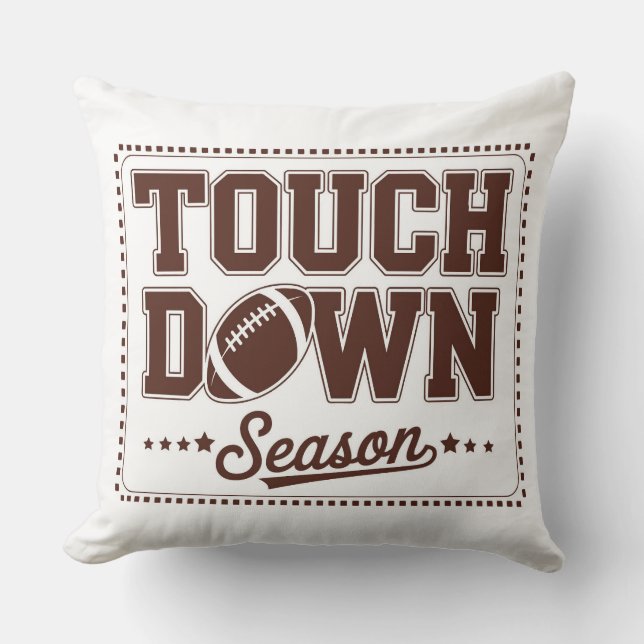 Sports Fan Football Throw Pillow (Front)