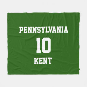 Sports Fan Your Own Lincoln Green Fleece Blanket