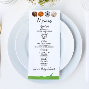 Sports Football Basketball Baby Shower Food Menu