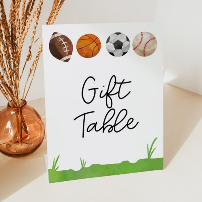 Sports Football Basketball Baseball Gift Table Pedestal Sign (Creator Uploaded)