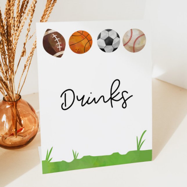 Sports Football Basketball Soccer Baseball Drinks Pedestal Sign (Creator Uploaded)