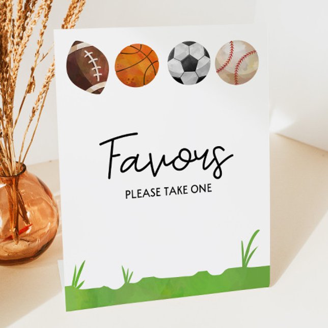 Sports Football Basketball Soccer Baseball Favours Pedestal Sign (Creator Uploaded)