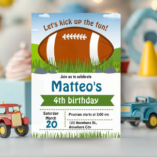Sports Football Birthday Invitation