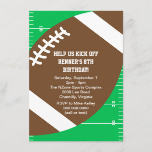 Sports Football Birthday Party Invitation