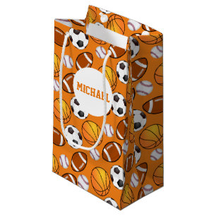 Sports football soccer baseball basketball Pattern Small Gift Bag