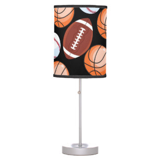 SPORTS FUN Baseball Football Basketball Pattern Desk Lamps