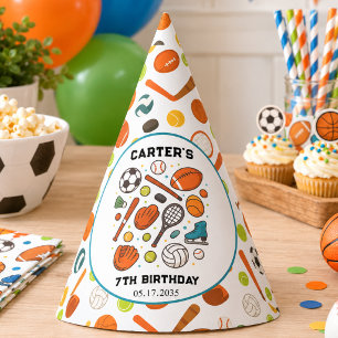 Sports Game Time All-Star Birthday Kids Sport Party Hat