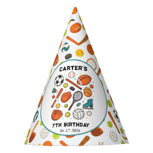 Sports Game Time All-Star Birthday   Kids Sport Party Hat