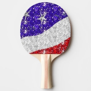 Sports Gear - American Ping Pong Paddle - Flag