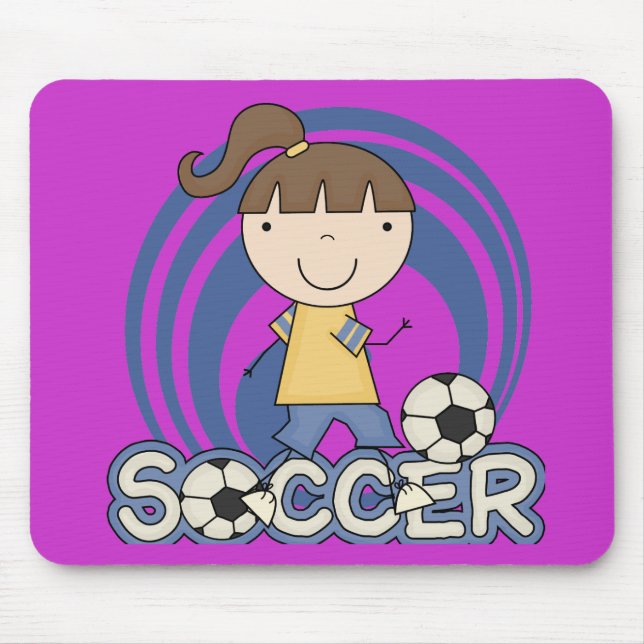 Sports Girl - Soccer T-shirts and Gifts Mouse Pad (Front)