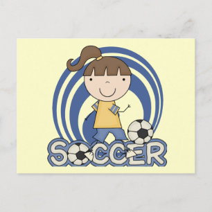 Sports Girl - Soccer T-shirts and Gifts Postcard