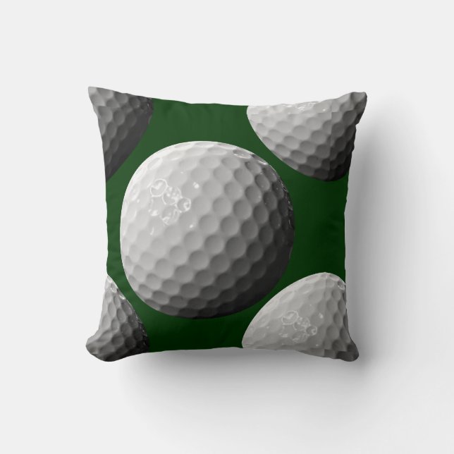 sports golf balls throw pillow (Front)