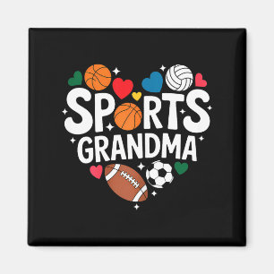 Sports Grandma Atheletic Grandkids Grandmother Magnet