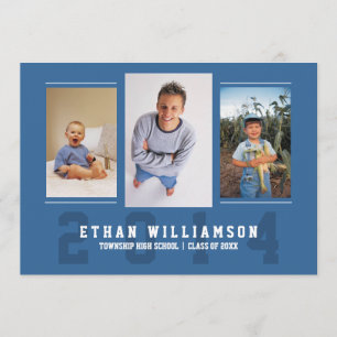 Sports Guy Photo Graduation Party Invitation