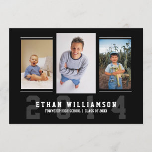Sports Guy Photo Graduation Party Invitation