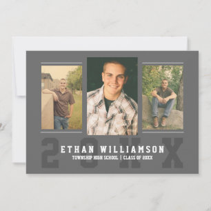 Sports Guy Photo Graduation Party Invitation