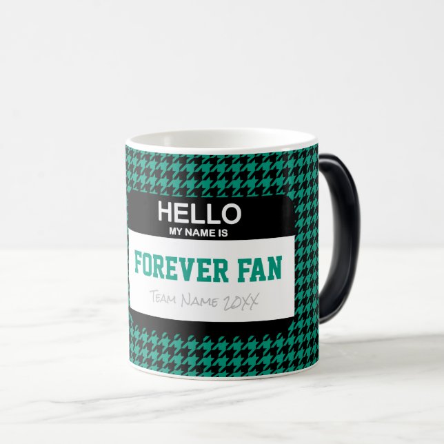 Sports Hello My Name Is Philly Houndstooth Year Magic Mug (Front Right)