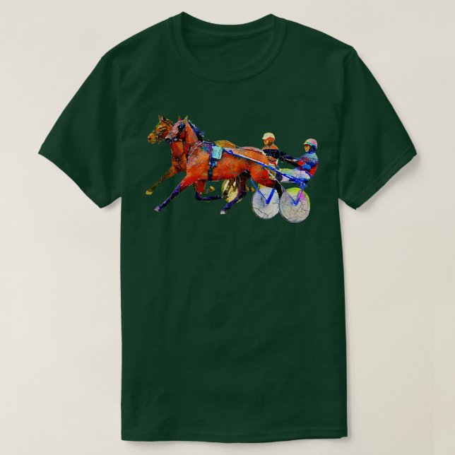 Sports Horse Race and Harness Racing T-shirt T-Shi (Design Front)