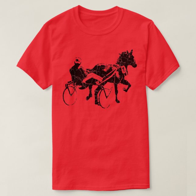 Sports Horse Race Harness Racing  Gift  T-Shirt (Design Front)