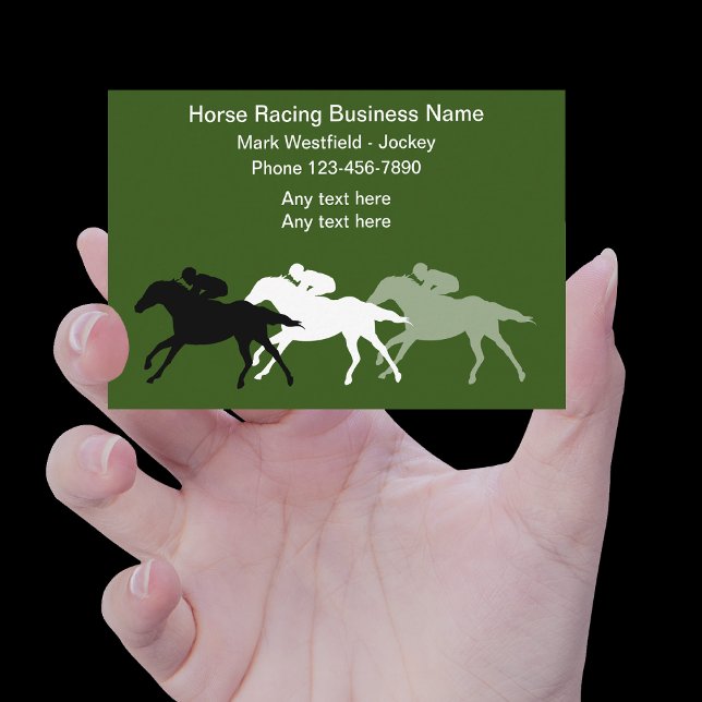 Sports Horse Racing Jockey Theme Business Card (Creator Uploaded)