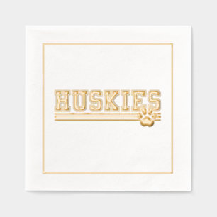 Sports Huskies Foil Napkins