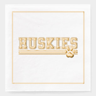 Sports Huskies Foil Napkins