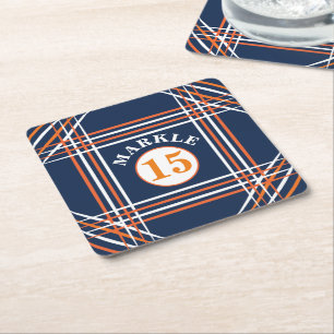 Sports Inspired Blue and orange coaster
