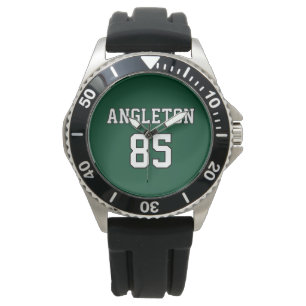Sports Jersey Inspired Custom Name Number Watch