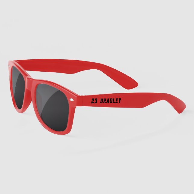 Sports Jersey Personalised Name Number Custom Sunglasses (Left)