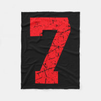 Sports Jersey Vintage Red Lucky Number 7 T Shirt_1