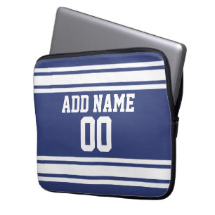 Sports Jersey with Custom Name and Number Laptop Sleeve