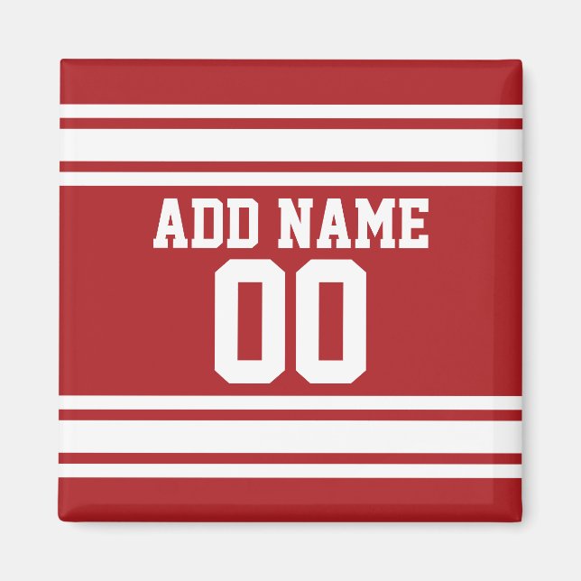 Sports Jersey with Your Name and Number Magnet (Front)