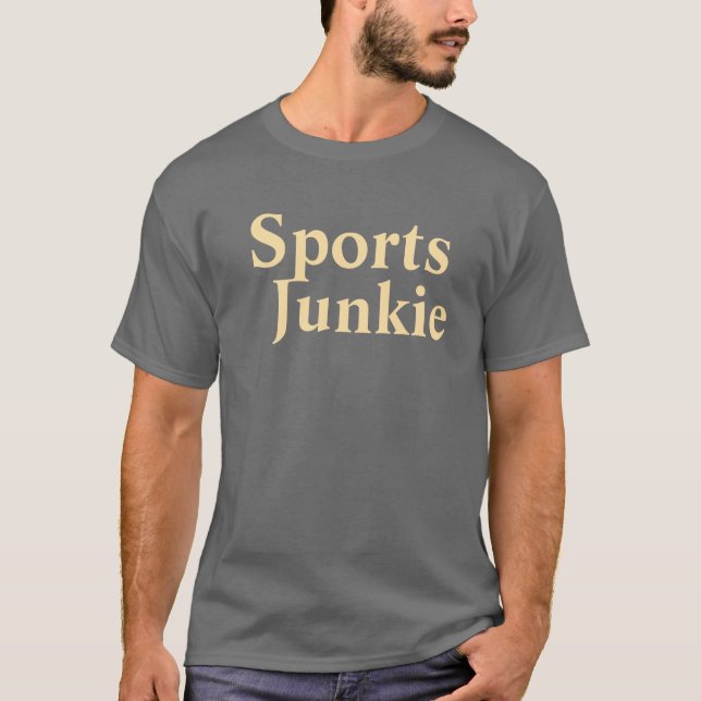 Sports Junkie Mens Dk Grey        T-Shirt (Front)