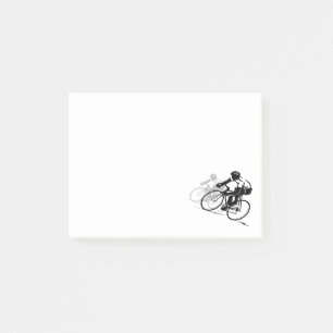 Sports Lover   Bicycle Racing Silhouette Post-it Notes