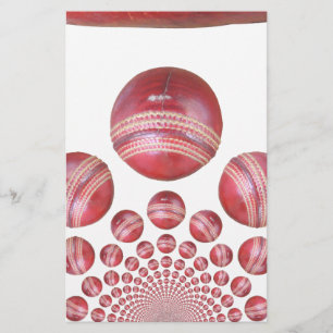 Sports Lover’s Cricket Ball Print Stationery